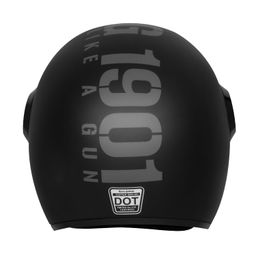 ROYAL ENFIELD Helmet Copter Half FACE | Certification: ISI & DOT | Outer Shell - High Impact Grade ABS | Lightweight | Micrometric Lock | MATT Black & Grey (XL) 62CM image 5