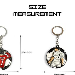 asha maven Pack of Football Spining Rotating Spinner Combo Set | Ronaldo keychain | Messi Keychain image 2