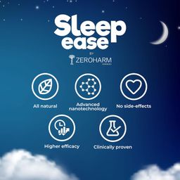 ZEROHARM Sleep Ease tablets | Calmness and nerve relaxation | Sleep cycle regulation | Muscle restoration & relaxation | Helps initiate relaxed sleep | Supports a restful mind - 60 Veg tablets image 5