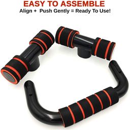 FirstFit Non-Slip Handles Push-Up Bars Stand | Push Up Handles with Cushioned Foam Grip and Non-Slip Sturdy Structure - Multicolor image 3