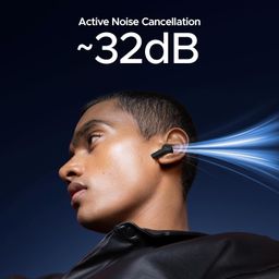boAt Nirvana Space, 360º Spatial Audio, Active Noise Cancellation (~32dB), 100Hrs Battery,4Mics ENx, Fast Charge, v5.3 Bluetooth Earbuds, TWS Ear Buds Wireless Earphones with mic (Cosmic Black) image 5