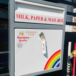 rainbow enterprises Milk Box, Newspaper Box and Mail Box All-in-one for Home and Office with GODREJ CAM Lock Fixed to The Box & Fixing Hardware Included.. image 2