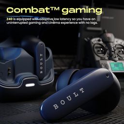 Boult Audio Z40 True Wireless in Ear Earbuds with 60H Playtime, Zen™ ENC Mic, Low Latency Gaming, Type-C Fast Charging, Made in India, 10mm Rich Bass Drivers, IPX5, Bluetooth 5.3 Ear Buds TWS (Blue) image 4