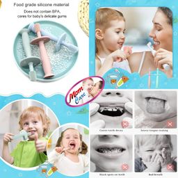 MOM Care Manual Silicone Baby Teether for Teething Gums, Soft Teething Brush with Textured Surface for Infants and Babies, Food Grade Silicone, Tooth Brush Design, (Random Color) image 3