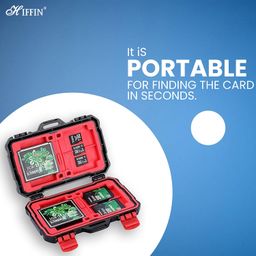 Hiffin Plastic 26 in 1 Slot Card CASE with Multi Storage Option Attractive Designer Card Holder for Memory Cards Black (KH8S) image 4