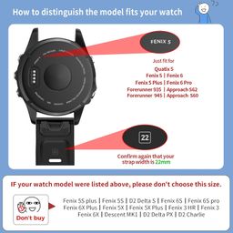 Notocity Compatible with Fenix 6 pro Watch Band for Fenix 6/Fenix 6 Pro/Fenix 5/Fenix 5 Plus/Forerunner 935/Forerunner 945/Approach S60/Quatix 5 image 5