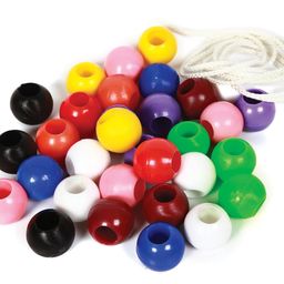 Maskeen Giant Counting Beads with Thread – Educational Toy for Counting & Pattern Learning | Fun & Safe Bead Set for Kids | Enhances Fine Skills for Ages 3+ image 1