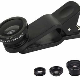 generic REDOCKS 3in1 Lens Kit for Mobile Phone 0.67X-Wide Angle 180-Degree Fish Eye 10X-Macro Lens Small Object Shot Lens Multi-Colour Compatible with All Smartphone, iOS Devices & Tablets image 5