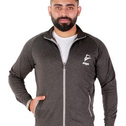 slagen Men's Full-Zip Lightweight Full Sleeve Athletic Upper Jacket ||Fully Comfartble & Fashionable Cotton Blend Fabric || Reguler Fit, Color Charcoal Grey image 1