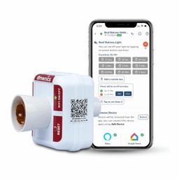 amonics Amonics® Smart Lamp Holder for Lamps to Schedule & Control (ON/OFF) using App, IR Remote Lamp, Alexa App & Google Home, For Smart Home Automation, Max Load - 500w, 1-Year Warranty image 1