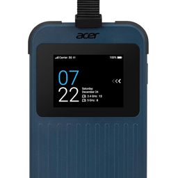 Acer Connect Enduro M3 Dual Band WiFi 5G Router I 2.4" Touchscreen I Rugged Design MIL-STD-810H I 2 x 2 MIMO Connectivity I 6500mAh Battery I IP54 Rated, vSIM & Physical SIM Support I USB 3.0 Type C image 1