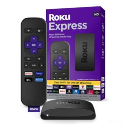 Roku Express | HD Roku Streaming Device with Standard Remote (no TV Controls), Free & Live TV image 1