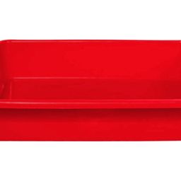 Kuber Industries Plastic Storage Large Tray Organizer, Stackable Tray for Projects, Painting, Beads, Organizing Supply (Red) image 1
