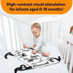 Skillmatics High Contrast Sensory Cloth Mat for Babies & Infants - Newborn Visual Stimulation, Observation Skills, Gifts for 0 to 18 Months, Multicolor image 4