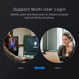 ELECOM Facial Recognition Webcam, Windows Hello Full HD 1080P 30FPS, Streaming, Compatible with Windows 11, 10, Easy Login for Desktop & Laptop (UCAM-CF20FBBK) image 4