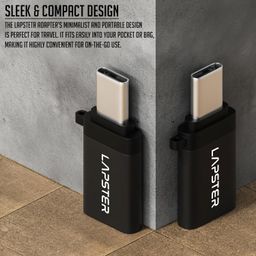 ls lapster quality assured Lapster Plugx2 USB 3.0 to Type C OTG Adaptor, 10Gbps High Speed Data Transfer, Thunderbolt to USB Adapter, Compatible for All Type C Devices, Smartphone, Laptops, Tablets, Chargers, MacBook image 4