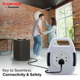 Anchor by Panasonic 6A 2 Pin Flex Box with Indicator & Handle | 8 Mtr Extension Flex Box for Home, Office (5219) image 3