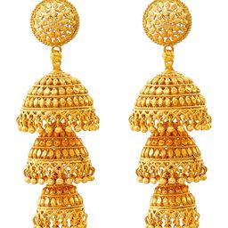 jfl Jewellery for Less Gold Plated Copper Earrings For Women image 4