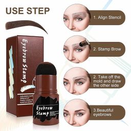 keli Eyebrow Stamp Stencil Kit, Eyebrow Stencils with 3 Pc, Eyebrow Brown Definer, Eyebrow Pencil, Brow Stencils and Shaping Kit Reusable (Black) image 2