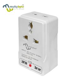 Multybyte 3-Pin Multi- 2 USB Port 10A, Compact Size, Overload & SCP, Better Connection, Heat Protection, Compatible with Indian Plugs and Travel Friendly image 2
