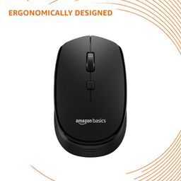 amazon basics Wireless Optical Mouse with 2.4GHz, USB Nano Dongle, Optical Orientation, Click Wheel, Adjustable DPI image 4