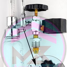 Amazecare Oxygen Flowmeter with Rotameter & Humidifier Bottle with Oxygen Cylinder Key & Adult Oxygen Mask image 5