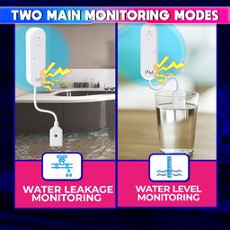amiciSense Water Leakage Sensor, WiFi Water Level Detector with 80dB Loud Alarm and SmartLife Mobile App Compatible image 3