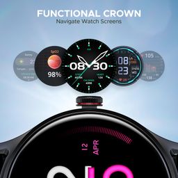 boAt Lunar Vista w/ 1.52" (3.8 cm) HD Display, Advanced Bluetooth Calling, Functional Crown,100+ Sports Mode, Always on Display, Heart Rate & Sp02 Monitoring, Smart Watch for Men & Women(Active black) image 3