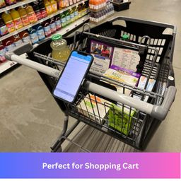 maxby Stroller Phone Holder, Shopping Cart Phone Holder - Stable & Secure Fit on Handlebars - One-Hand Operation to Put On/Take Off Phone - 360 Degree Rotation - for All Phone Types image 5