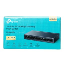 TP-Link LS110P 10-Port 10/100Mbps Desktop Switch with 8-Port PoE+, 96 W Total PoE Budget, PoE Auto Recovery, Plug & Play, Isolation Mode ,Ideal for Noise-Sensitive Homes or Businesses image 2