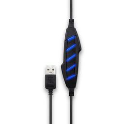 Aluratek Wired USB Stereo Headset with Noise Cancelling Boom Mic and in-Line Controls, for Distance Learning, Zoom, MS Teams, Video Conferencing, Skype, Gaming, Music Play, Webinars (AWHU02FB), Black image 3