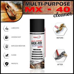 OBEROI'S TRADERS MX-40 Rust Cleaner | Rust Remover Aerosol Spray To Remove Rust From Chain | Jammed locks | Rusted Door Hinges For Automobiles | Tools | Industrial Machinery & Household Items (500 ML) image 2