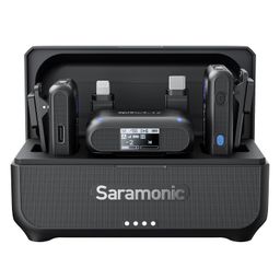 Saramonic BLINK500B2+ Wireless Lavalier Microphone for iPhone Android Type-C Smartphone Camera, 492ft Range, 20h Battery Life, Clip on Wireless Lapel Mic for Live Streaming Video Conference Recording image 1