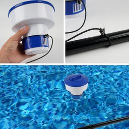 bylion 6 Pieces Pool Chlorine Floater Leash, Tether Floating Chlorine Dispenser to Pool Vacuum Hose Used to Protect Pool Chlorine Float from Collision Damage image 2