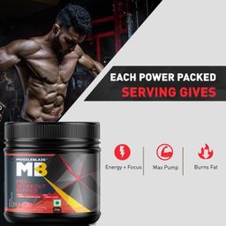 MuscleBlaze Pre Workout Ripped, 4000 mg Citrulline & L-Arginine, 500 mg L-Carnitine, 500 mg Garcinia Extract (Raspberry Lemonade, 250 g, 27 Servings) image 5