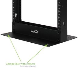 NavePoint 25U Lightweight 2-Post IT Open Frame Server Network Relay Rack Aluminum Black image 5