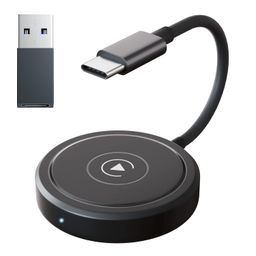 kiuudre Wireless CarPlay Adapter, 2023 Upgrade Plug and Play Dongle Converts Wired to Wireless, Fast and Easy Use Fit for Cars from 2016 & iPhone iOS 10+ image 1