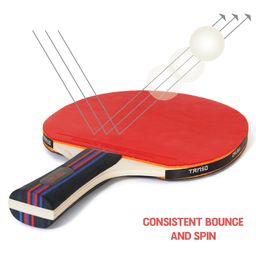 TANSO Aeron Table Tennis (TT) Racket (Engineered Ply, Consistent Bounce and Spin, Ergonomic Grip Handle, Beginner and Recreational Players) image 4