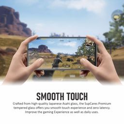 supcares Military-Grade Gorilla Tempered Glass Screen Protector for Samsung Galaxy S21 Fe (6.4 Inch) With Installation Kit | Edge to Edge Coverage | Black image 4
