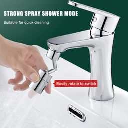 nashone Universal Splash Filter Faucet 720 Rotating Faucet Extender Aerator with 2 Water Outlet Modes, 4-Layer Mesh Filter for Bathroom image 4