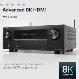 Denon AVR-X2800H, 7.2ch, WiFi, Blutooth, 8K, 3D Audio, Dolby Atmos and DTS:X AV Receiver with HEOS® Built-in (Black) image 5