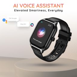 Pebble Elevate 1.99" (5.05 cm) Infinite Display, BT Calling, Health Suite, Multi Sports Mode, Multiple Watch Faces, AI Voice Assistance, Sleep Monitor, Alarm & Notification - Jet Black image 3