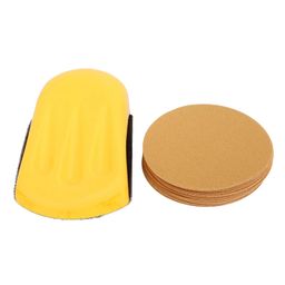 Mouse Hook Backing Plate, 16Pcs Mouse Hook Support Plate Sand Pad, Self-Adhesive Sponge Hand Sanding Blocks, Mechanical Components image 1
