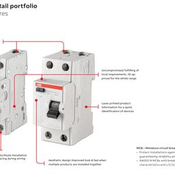 generic ABB 10kA 40A 30mA DP 2P RCCB ELCB Residual Current Circuit Breaker Double Pole (Pack of 1), FW202 40A-30mA (AC) image 3