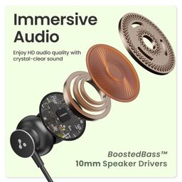 Ambrane Type C Wired in Ear Earphones with in-Line Mic for Clear Calling,1.2M Cable,10Mm Dynamic Drivers for Boostedbass,Control Buttons for iPhone 15,Samsung&Type C Devices (Stringz 38C, Purple) image 3