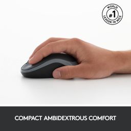 Logitech MK270r Wireless Keyboard and Mouse Combo for Windows, 2.4 GHz Wireless, Spill-resistant Design, 8 Multimedia & Shortcut Keys, 2-Year Battery Life, PC/Laptop- Black image 3