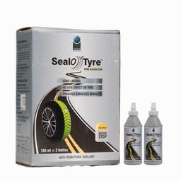 Sealotyre Anti Puncture Tubeless Tyre Sealant | Instant Puncture Repair for Bike | Anti-Leak Formula | Gel Based Puncture Solution Pack of 2 (150ml) image 1