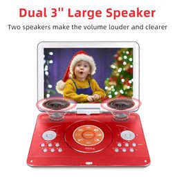 HotHat 16.9 inch Portable DVD Player with 6 Hours 5000mAh Rechargeable Battery, Portable Car DVD Player with 14.1" Large Rotating Screen, image 5