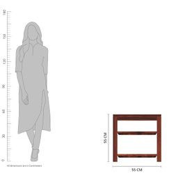 Amazon Brand - Solimo Regul Side Table with 1 Open Shelf (Sheesham Wood, Honey Finish) image 2
