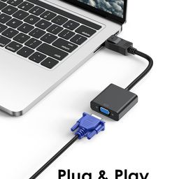JGD PRODUCTS DP to VGA Adapter, HDMI to VGA 1080P Converter, Compatible with Computer, Desktop, Laptop, PC, Monitor, Projector, HDTV (DP to VGA) image 3